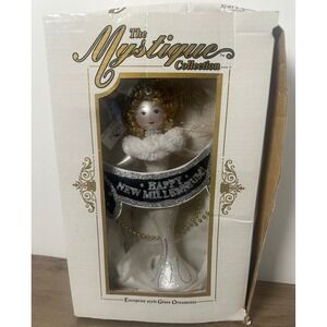 Kurt Adler Mystique‎ Collection Happy New Millennium Fancy Lady Glass Ornament